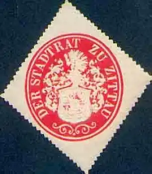 der Stadtrat zu Zittau Siegelmarke um 1930