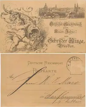 Dresden Franz Scheiner Vorläufer Litho Nr.11 o um 1890