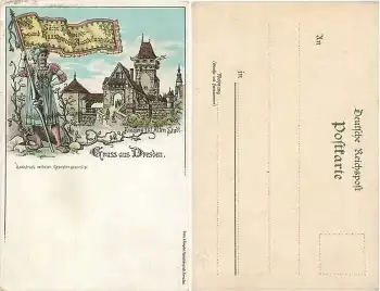Dresden Sächsische Handwerks- und Kunstgewerbe-Ausstellung Litho 1896