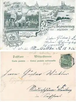 Dresden zum 500 jährigem Bestehen der Schuhmacherinnung  1901