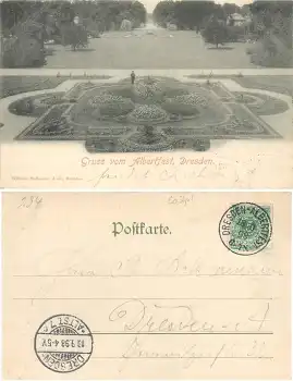 Dresden Albert-Fest im Grossen Garten Sonderstempel 18.9.1897