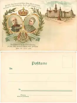 Dresden 25 Jähriges Regierungsjubiläum König Alberts von Sachsen und Carola 1898