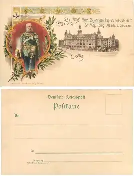 Dresden 25 Jähriges Regierungsjubiläum König Alberts von Sachsen 1898