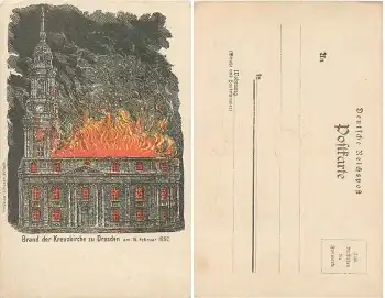 Dresden Brand der Kreuzkirche 16.2.1897
