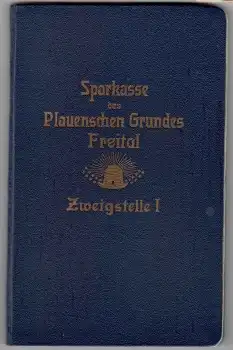 Freital Sparkassenbuch des Pauenschen Grundes 1936
