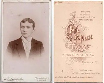 Cabinet Photo von Paul Schultze Brandenburg um 1900