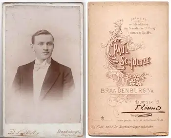 Cabinet Photo von Paul Schultze Brandenburg um 1900