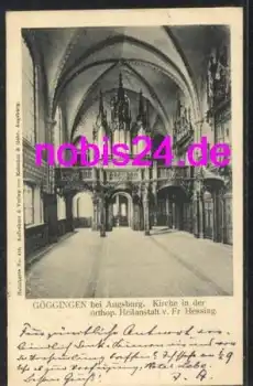 Göggingen Augsburg Kirche Heilanstalt Hessing o 1904