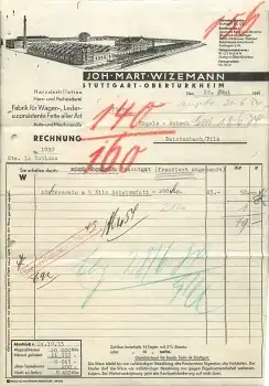 Obertürkheim Stuttgart Pechsiederei Joh-Mart-Wizemann Briefkopf 1934
