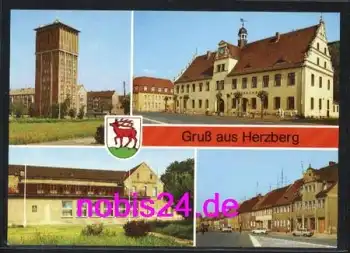 04916 Herzberg Elster Wappen Wasserturm *ca. 1987