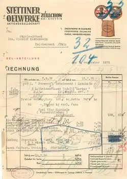 Züllchow Stettiner Oelwerke Briefkopf 1935