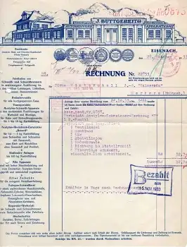 Eisenach Schweißapparatewerk J. Buttgereith Briefkopf mit Fabrikansicht 1931