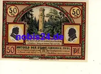 98693 Ilmenau Notgeld 50 Pfennige um 1920