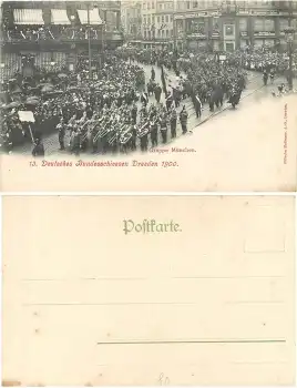 Dresden XIII. Deutsches Bundesschiessen 8. bis 15. Juli 1900 Festumzug Gruppe München