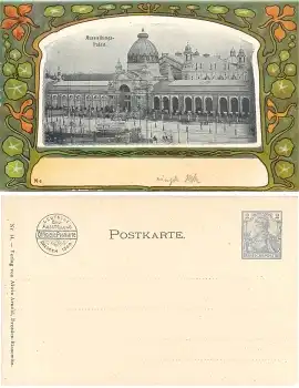 Dresden Deutsche Bau Ausstellung 1900 Privatganzsache 2 Pfg Ausstellungspalast