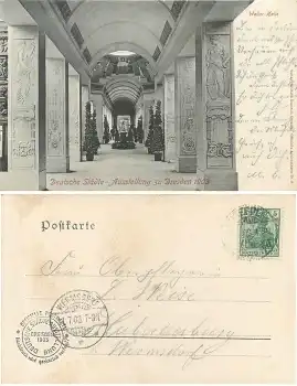 Dresden Deutsche Städte Ausstellung 1903 Nr. 9 Wallot Halle o 11.7.1903