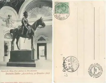 Dresden Deutsche Städte Ausstellung 1903 Nr. 8 Kuppelhalle König Albert Denkmal Sonderstempel 12.6.1903