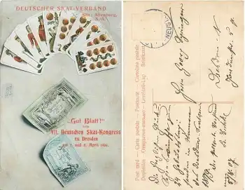 Dresden VII. Deutscher Skat Kongress April 1906 o 5.8.1907