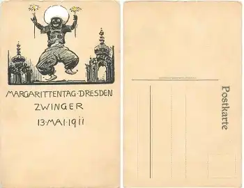 Dresden Margarittentag 13. Mai 1911 Mohr mit Zwinger