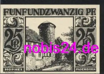 Paderborn Notgeld 25 Pfennige 1921