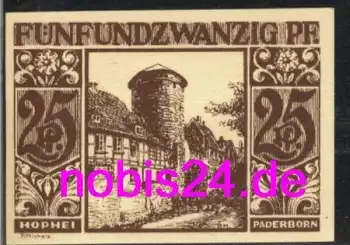 Paderborn Notgeld 25 Pfennige 1921