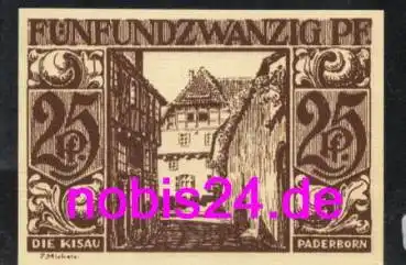 Paderborn Notgeld 25 Pfennige 1921