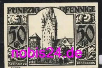 Paderborn Notgeld 50 Pfennige 1921
