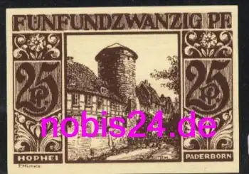 Paderborn Notgeld 25 Pfennige 1921