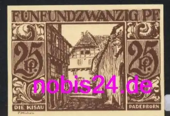 Paderborn Notgeld 25 Pfennige 1921