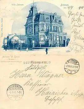 Bremen Villa Lahnsen o 7.9.1900