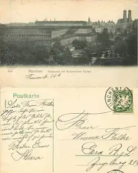 München Glaspalast Botanischer Garten o 11.3.1907