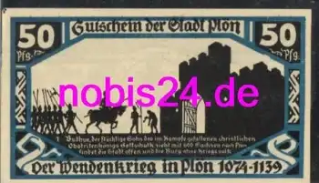 24306 Plön Notgeldschein 50 Pfennige um 1920