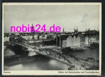 Bremen Weser Kaiserbrücke o ca.1950