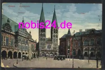 Bremen Marktplatz Börse Dom o ca.1910