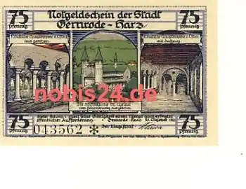 06507 Gernrode Notgeld 75 Pfennige 1921