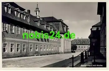 02747 Herrnhut Gemeindehaus Kirche *ca.1955