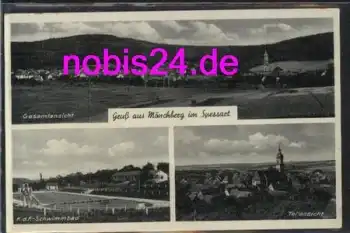 63933 Mönchberg Spessart Freibad *ca.1930