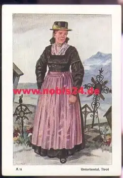 Unterinntal Tirol Trachten Künstlerkarte Possel  *ca. 1940