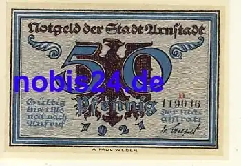 99310 Arnstadt Notgeld 50 Pfennige um 1920