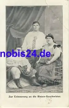 Riesengeschwister Zirkus  *ca.1915