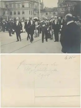 Dresden Einweihung der Augustus Brücke 1911 durch König August Echfoto