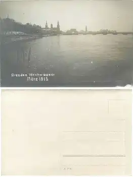 Dresden Elbe Hochwasser März 1915 Terrassenufer Echtfoto