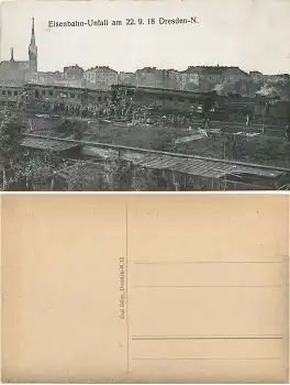 Dresden Eisenbahn Unfall am 22.9.1918