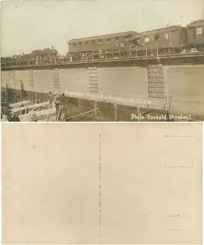 Dresden Eisenbahn Unfall am 22.9.1918 Photo Hoxhold