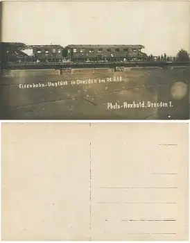 Dresden Eisenbahn Unfall am 22.9.1918 Photo Hoxhold