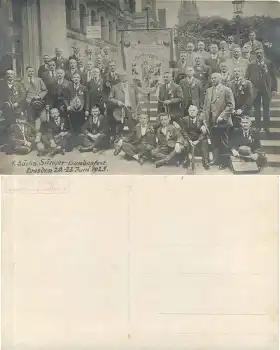 Dresden 1. Sächsisches Sängerbundes Fest Juni 1925 MGV "Liederhain" Crimmitschau Echtfoto