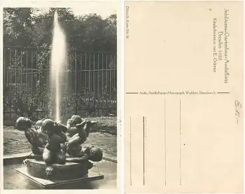 Dresden Jubiläums Gartenbau Ausstellung 1926 kinderbrunnen Offizielle Karte No.31