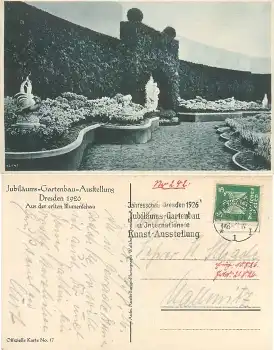 Dresden Jubiläums Gartenbau Ausstellung 1926 Aus der ersten Blumenschau Offizielle Karte No.17