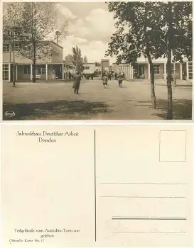 Dresden Jahresschau Deutscher Arbeit 1927 Offizielle Karte No. 17 Teilgelände