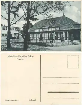 Dresden Jahresschau Deutscher Arbeit 1927 Offizielle Karte 15 Lichtspiele Kino